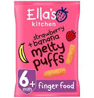 Ella's Kitchen Strawberry and Banana melty puffs 6m+ 20g