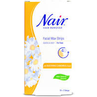 Nair hair removal wax stips face x 12 strips