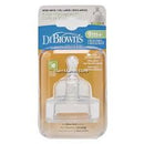 Dr Brown's options teats wide neck 9m+ x2