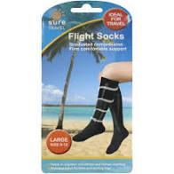 Sure travel flight socks large